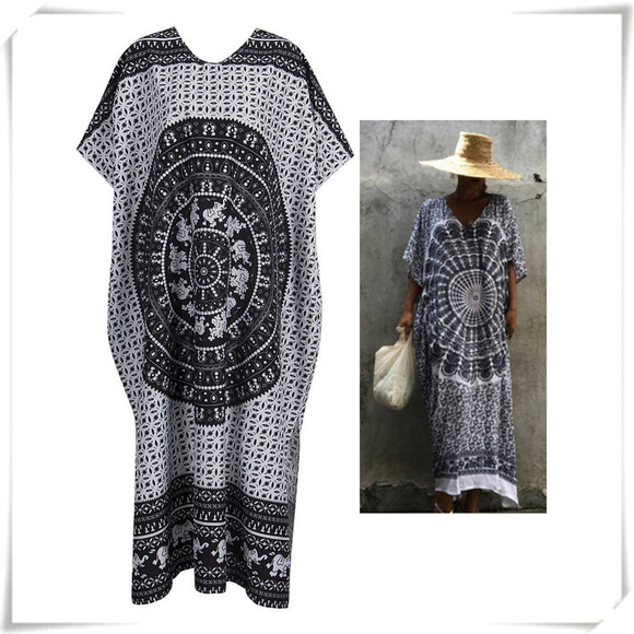 Other - ☆ HP ☆ Maxi Boho Caftan Summer Dress Coverup